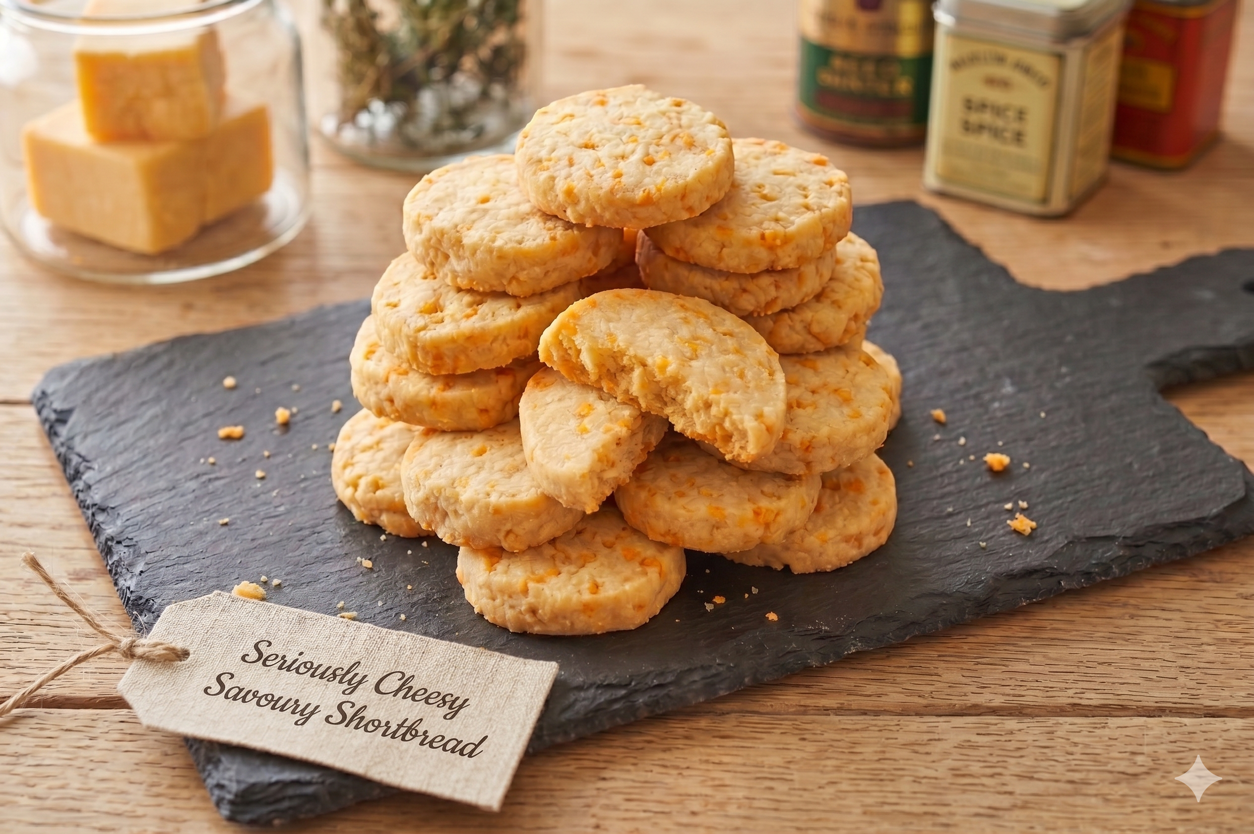 "Seriously Cheesy" Savoury Shortbread Snack