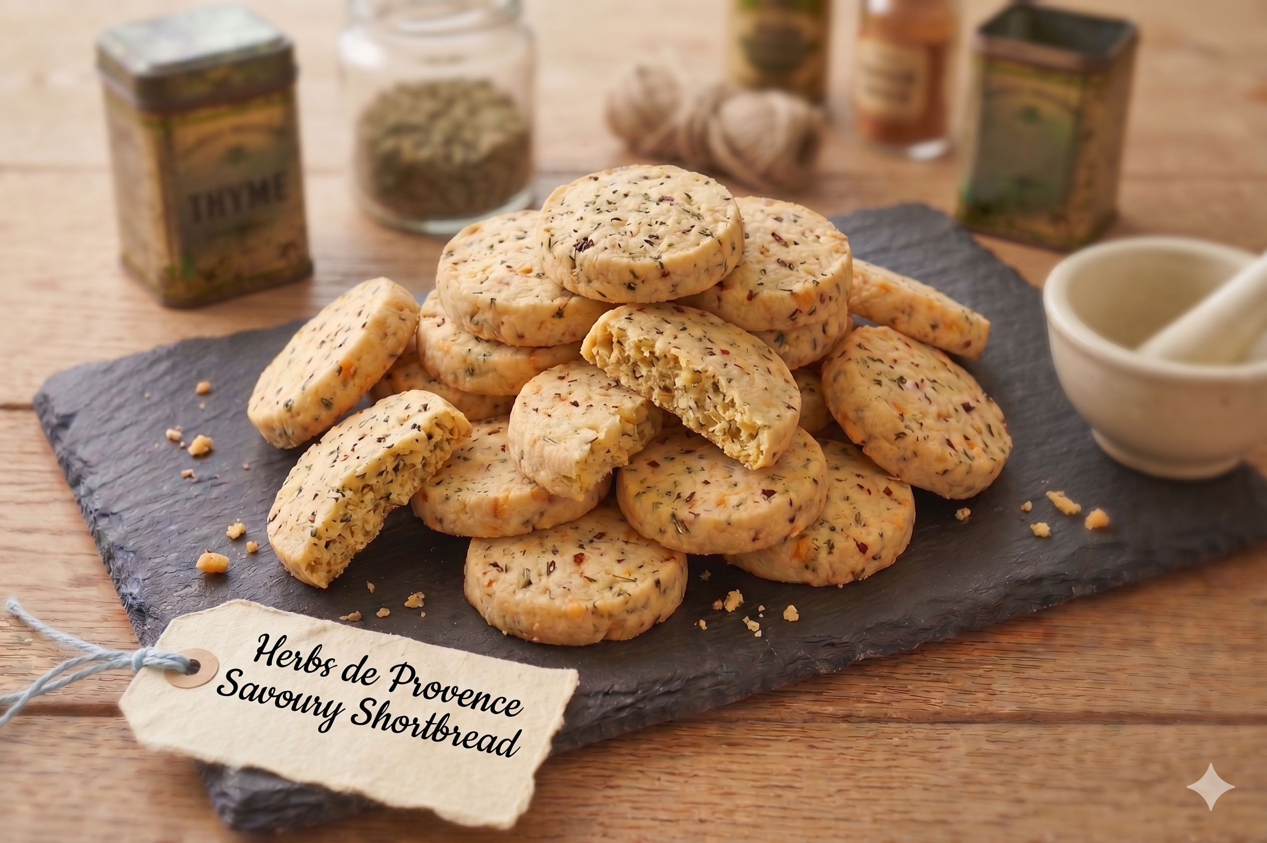 Herbs de Provence Savoury Cheese Shortbread