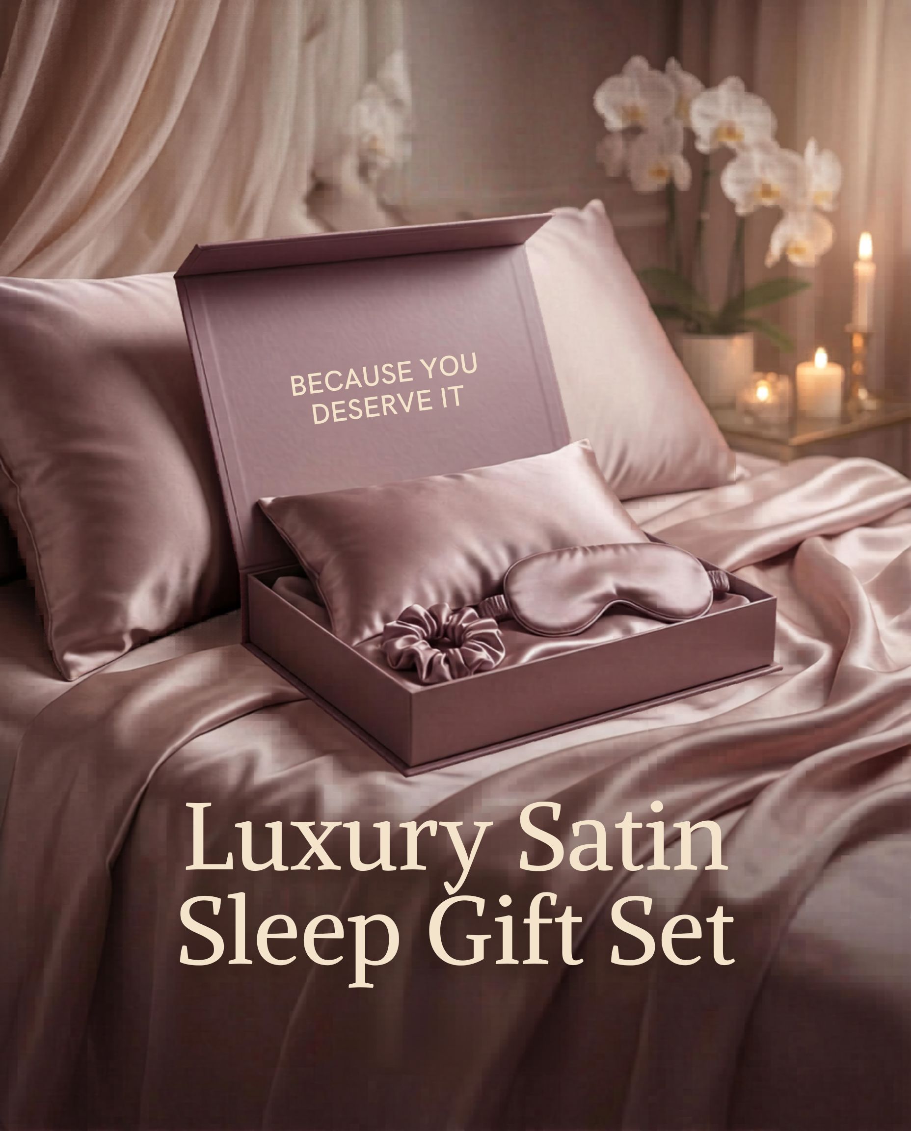 Luxury Satin Sleep Gift Set/Ensemble-cadeau de sommeil en satin de luxe